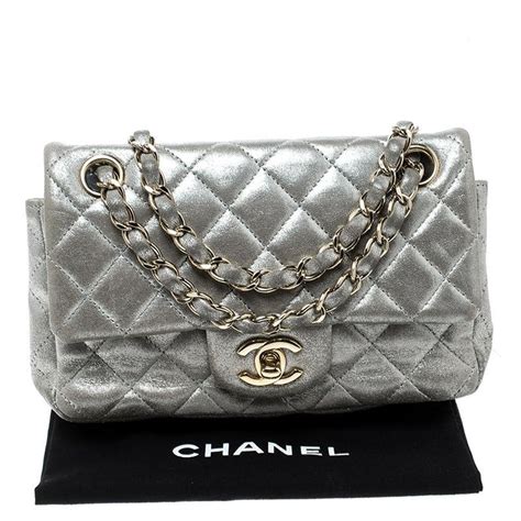 chanel single flap small silver|vintage chanel single flap.